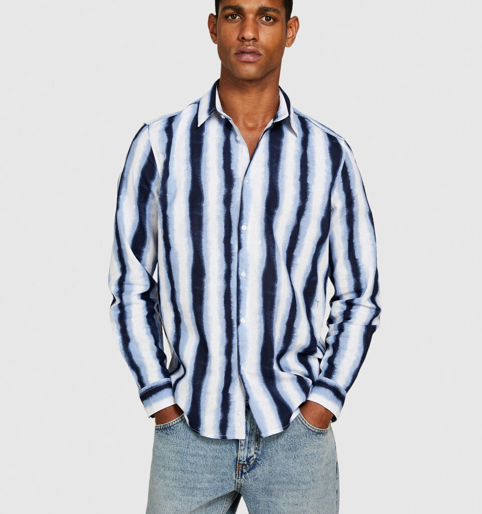 Slim fit printed shirt - men's slim fit shirts - Multi-color | Sisley image number 4